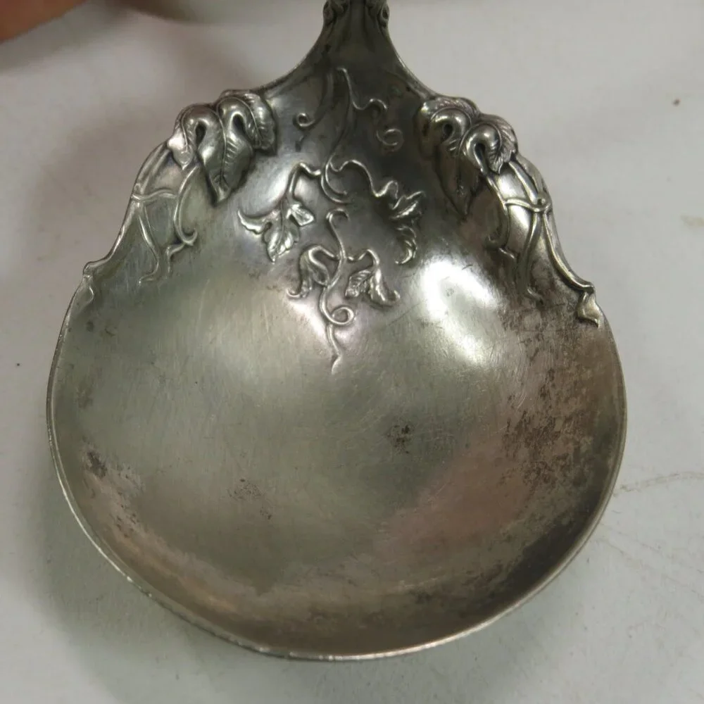 Vintage Grape 1847 Silver Plated Rogers Bros A1 Small Sauce Ladle Tarished